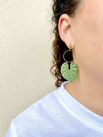 Philodendron Clay Earrings