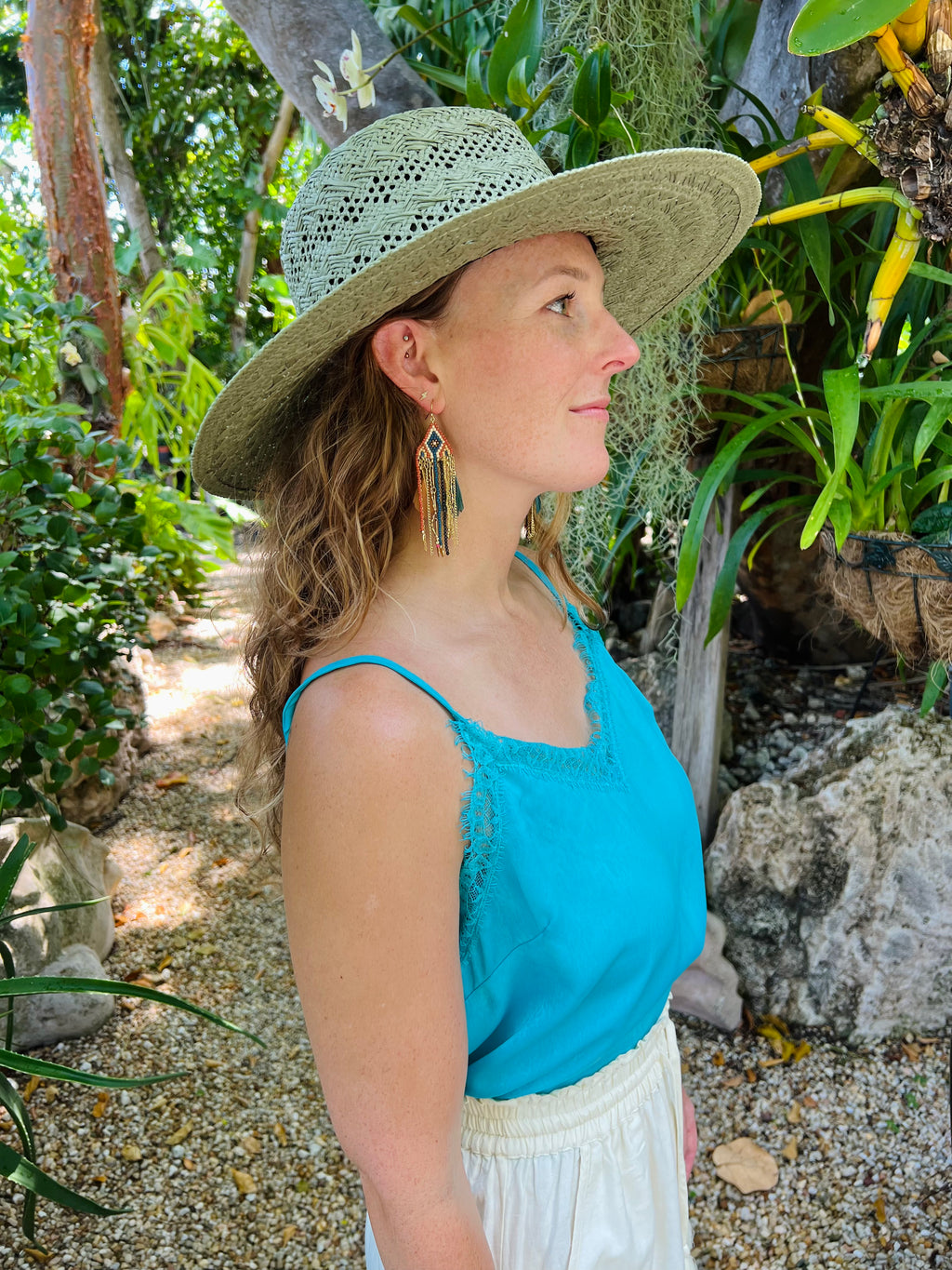 Turquoise Silky Tank Top