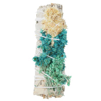 White Sage With Blue Mullein Smudge Stick