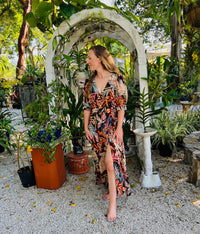 Sunset Beach Surplice Slit Maxi Dress