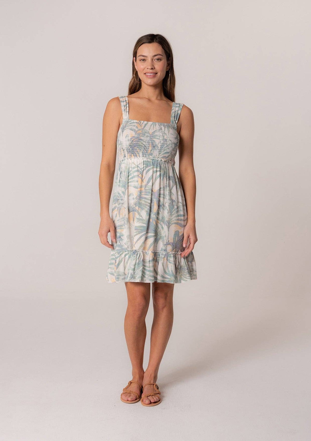 Palm Leaf Mini Dress