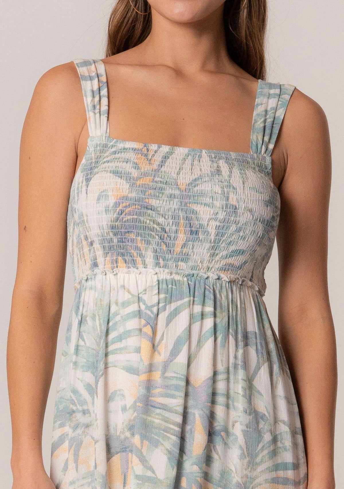 Palm Leaf Mini Dress