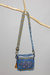 Boheme Denim Mini Crossbody Bag