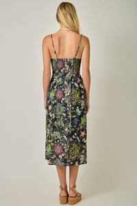 Botanical Gauze Smock Dress