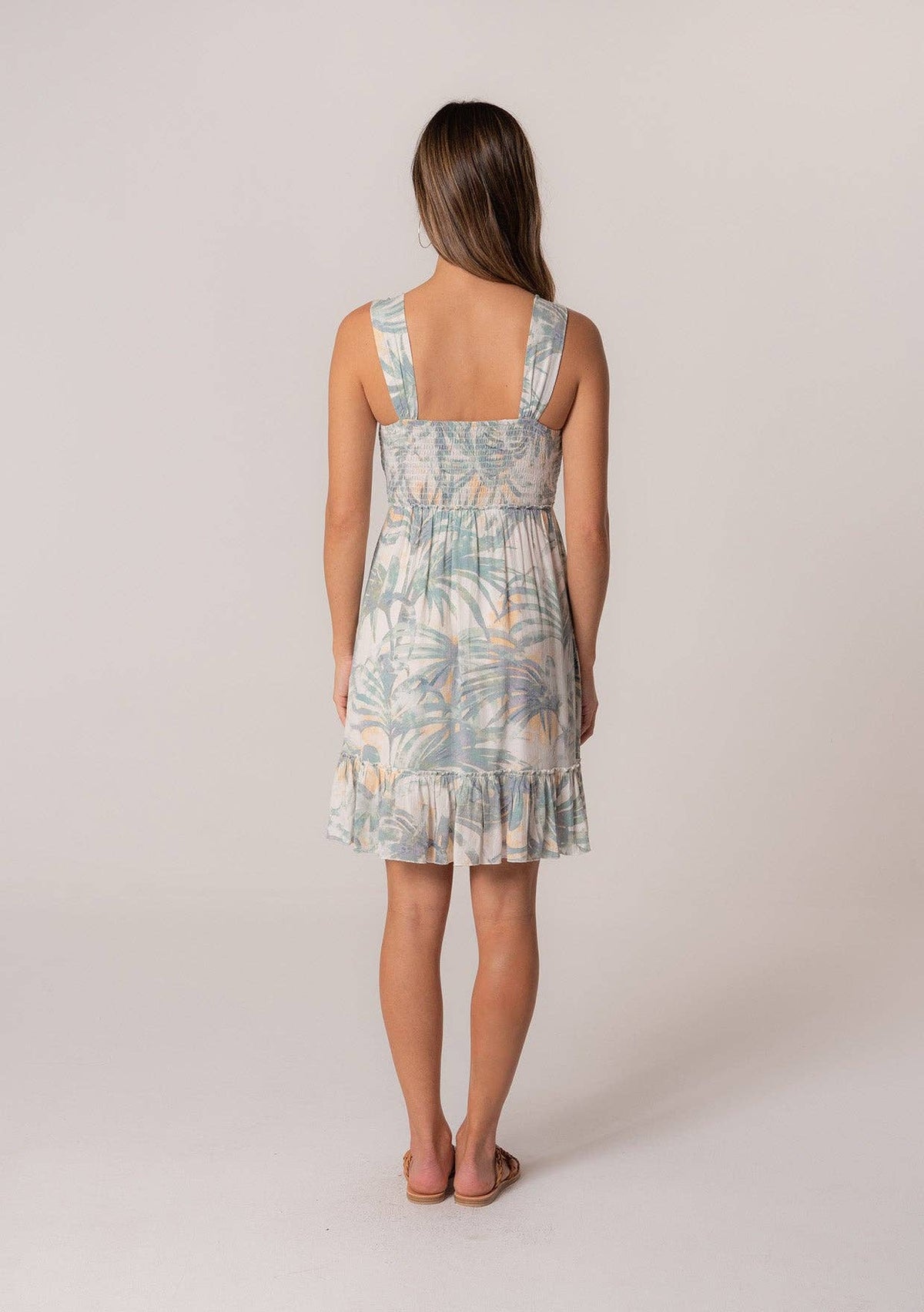 Palm Leaf Mini Dress