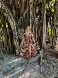 Sunset Beach Surplice Slit Maxi Dress