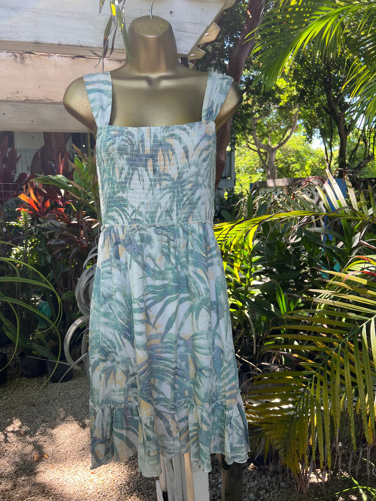 Palm Leaf Mini Dress