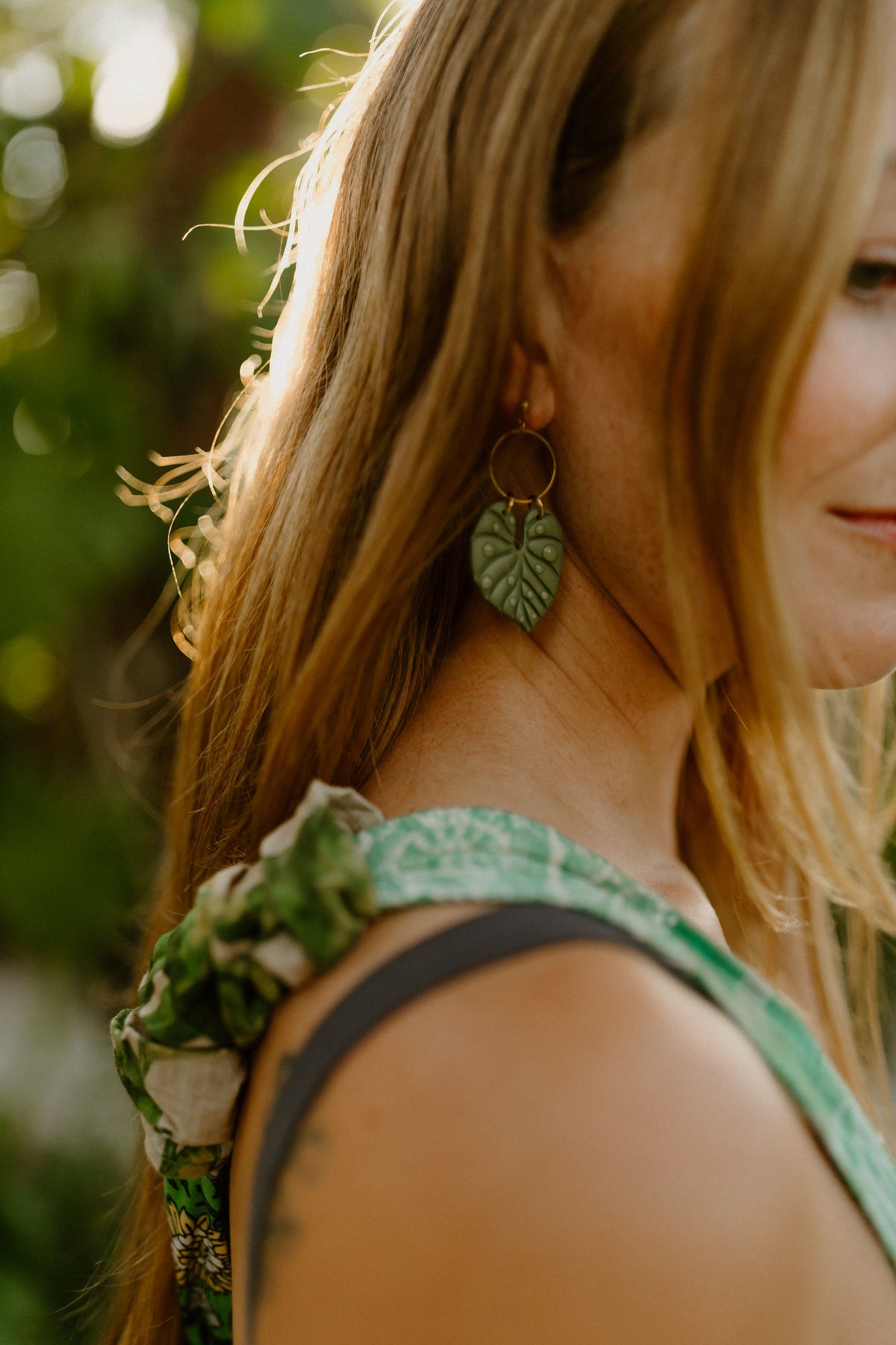 philodendron earrings Philodendron Clay Earrings – The Banyan Tree Garden & Boutique