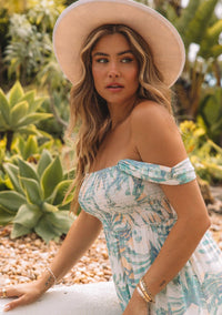 Palm Leaf Mini Dress