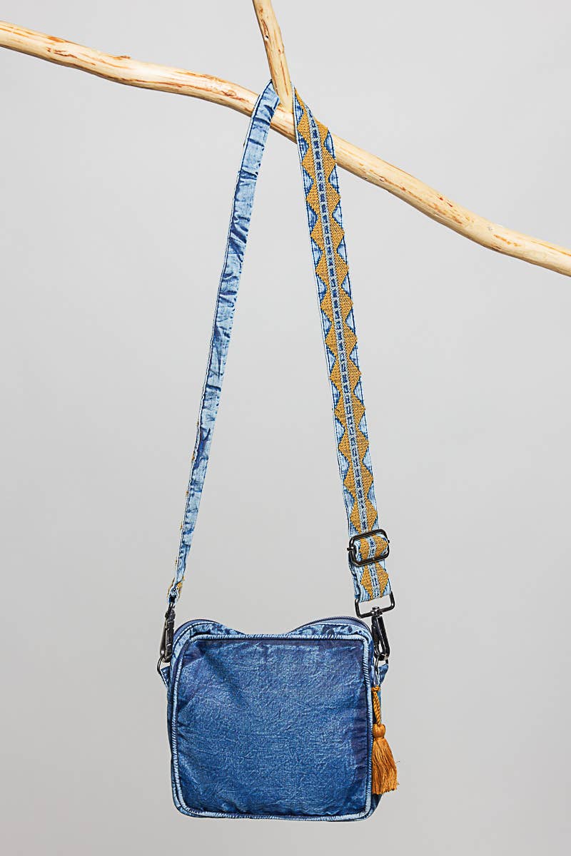 Boheme Denim Mini Crossbody Bag