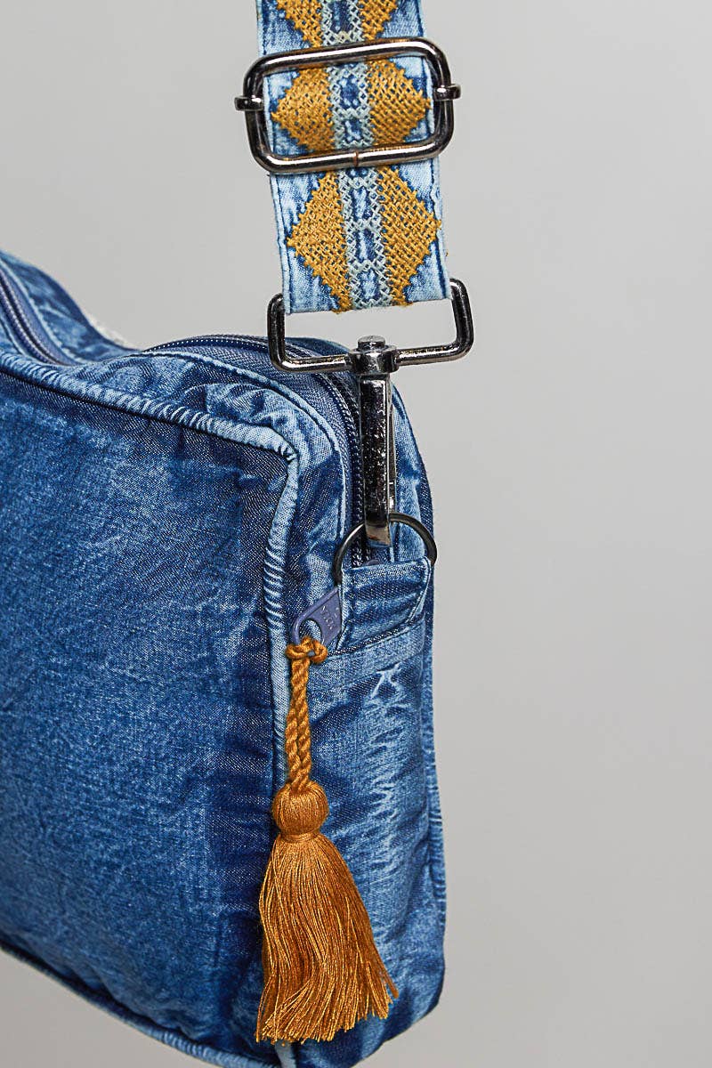 Boheme Denim Mini Crossbody Bag