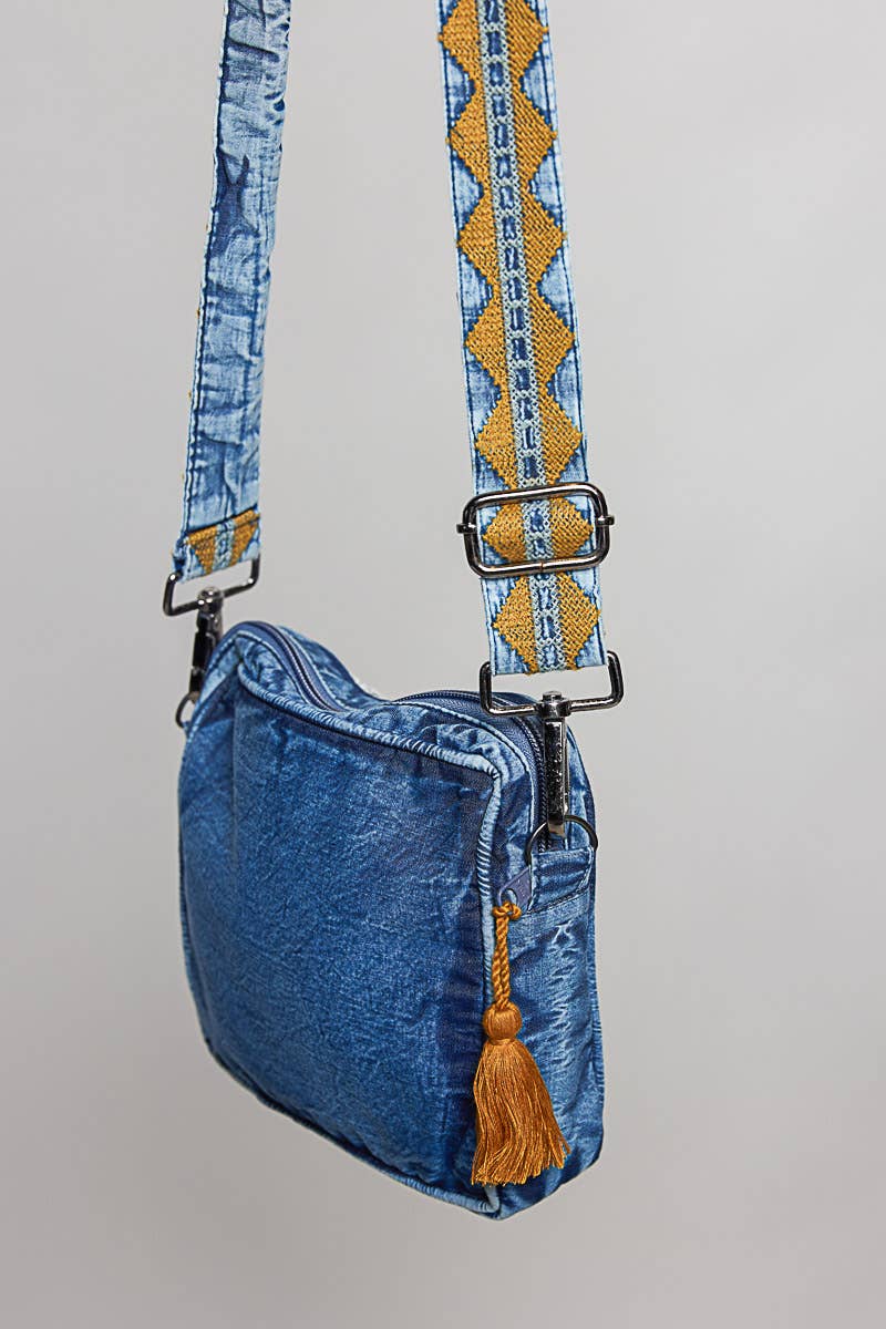 Boheme Denim Mini Crossbody Bag
