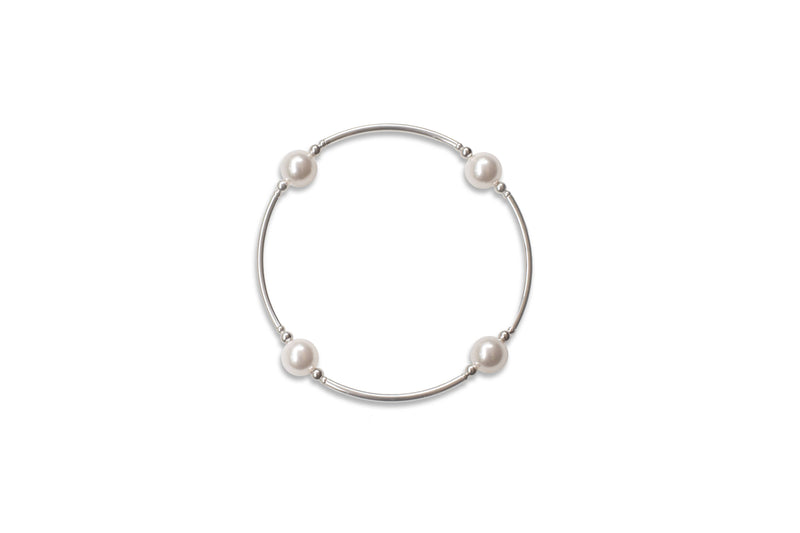 White Pearl Blessing Bracelet 8mm